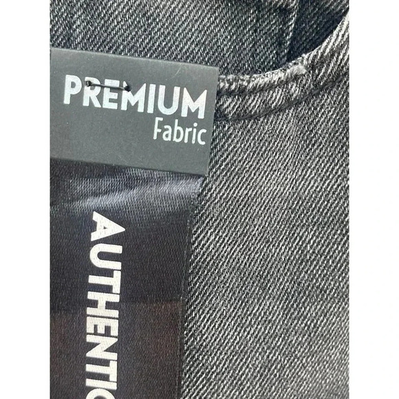 NWT Simply Society Womens Straight Super High Rise Distressed Jeans Black 5/27 - Picture 5 of 13